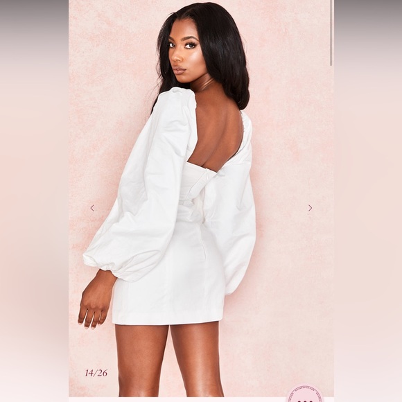 10. House of CB White Long Sleeve Dress - Picture 3 of 8
